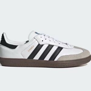 Adidas Samba White and Black Trainers